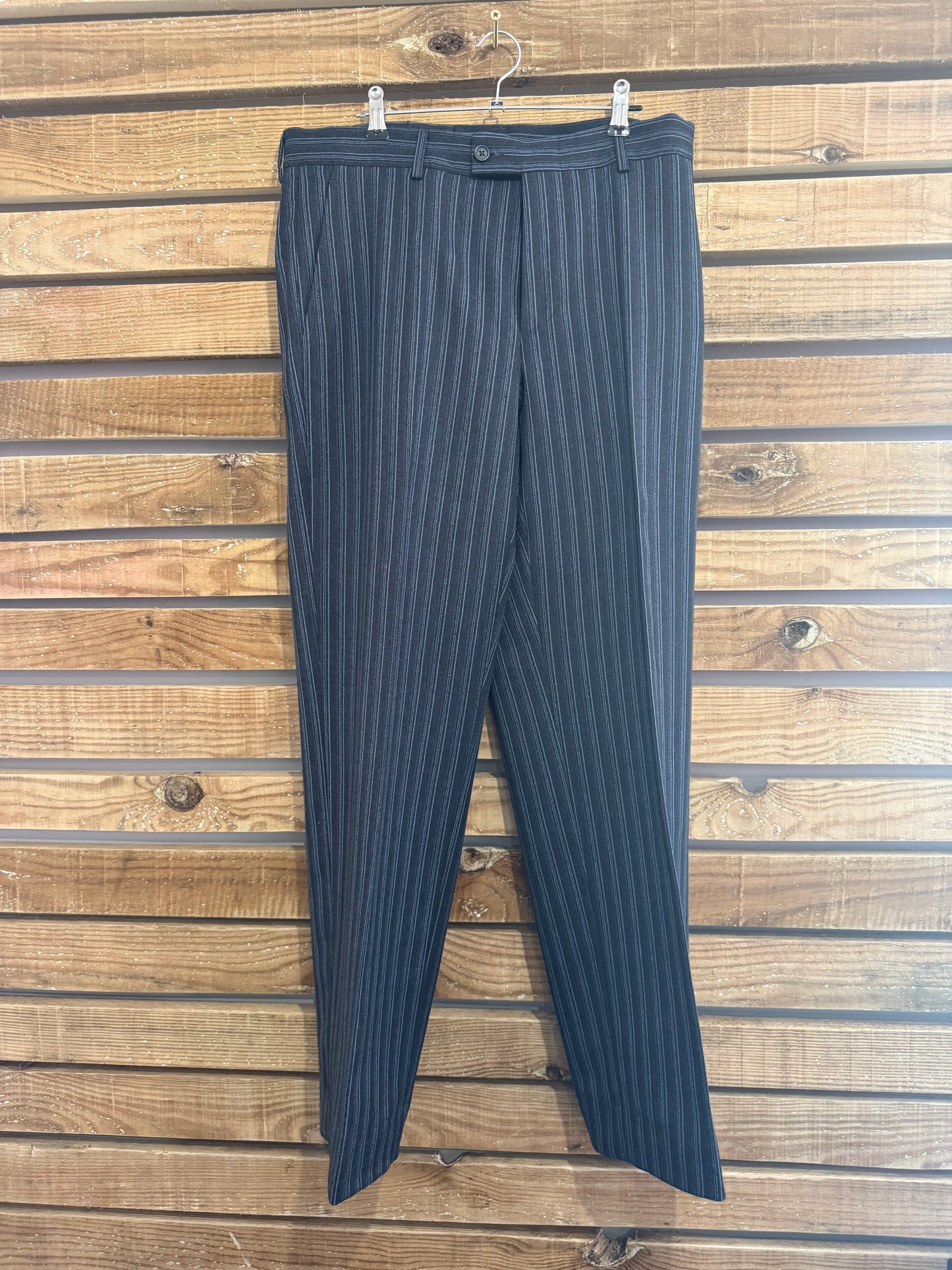 Vintage 90s Versace - Pinstripe 2 piece suit. Jacket & Trousers. 42” chest, 32”waist. Deadstock.