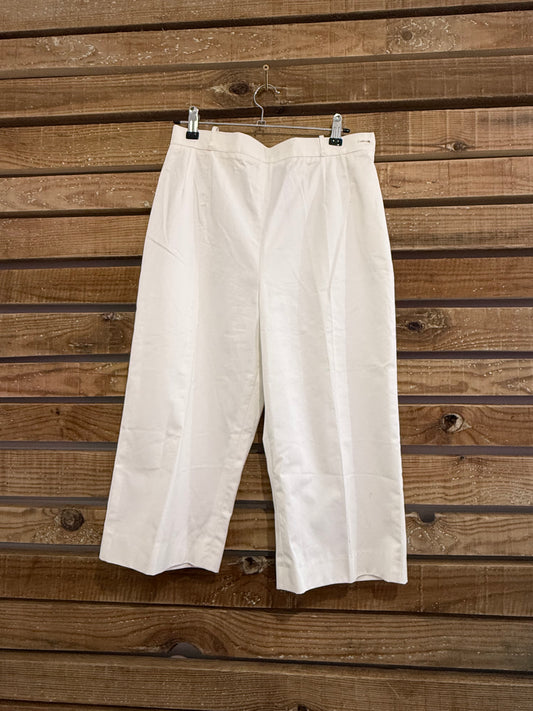 Vintage 80s, 50s style, Aquascutum capri pants/ cropped trousers. Summer. Size 12