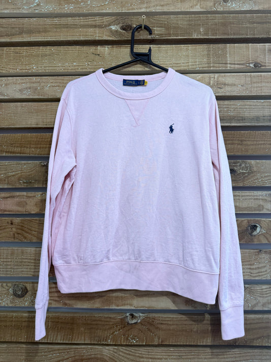 Vintage Y2K Ralph Lauren pink sweater/ sweatshirt. Size Large