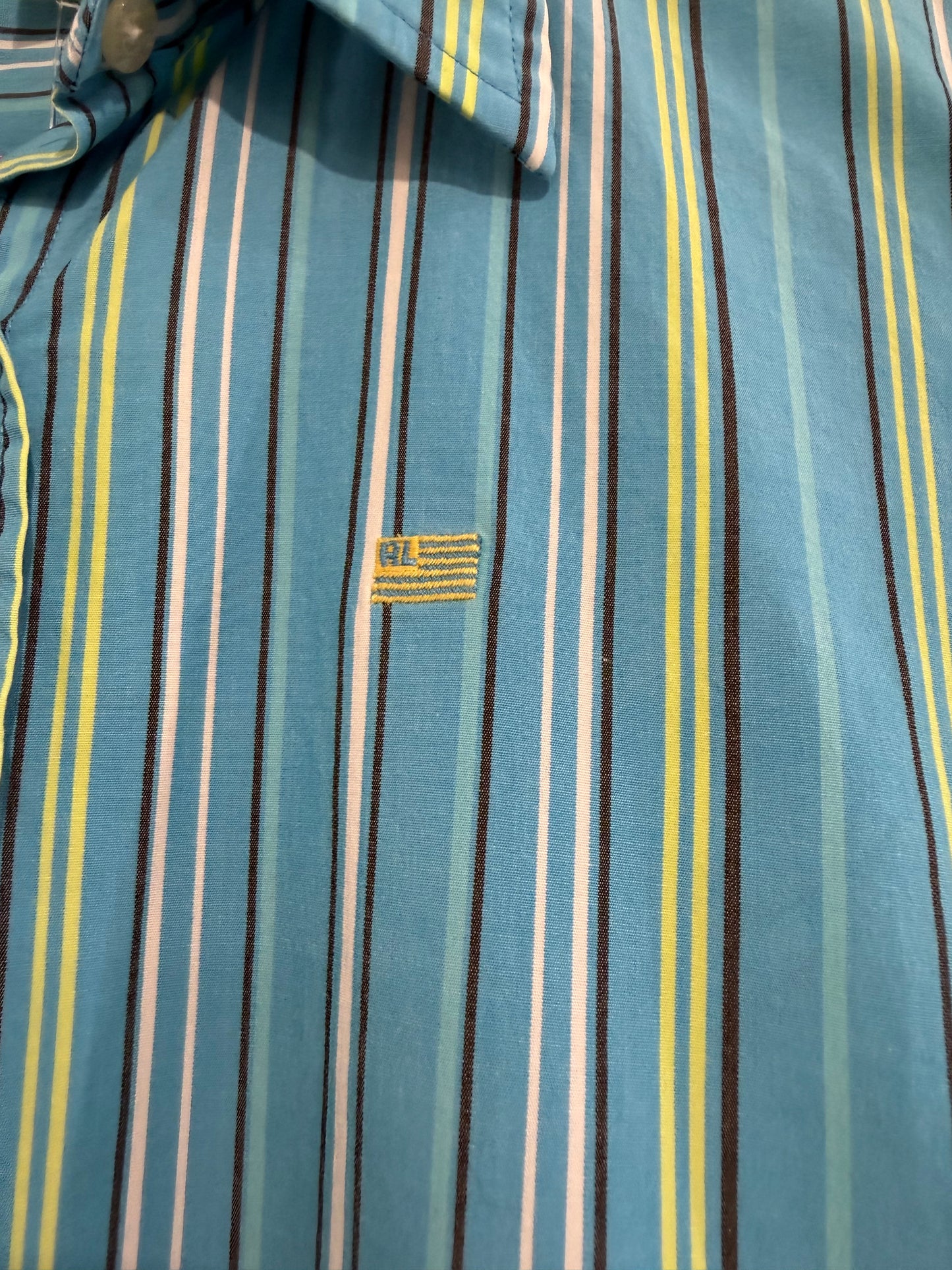 Vintage Y2K Ralph Lauren stripe button up blouse/ shirt. Size Small.