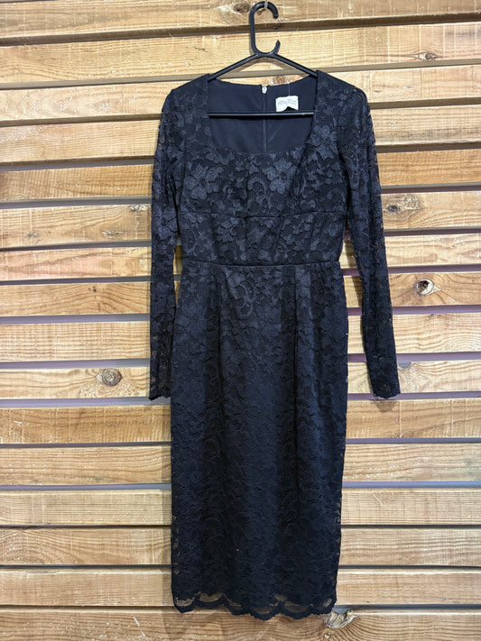 The pretty dress company black lace dress. Size UK8. Goth/ Christmas/ party. LBD