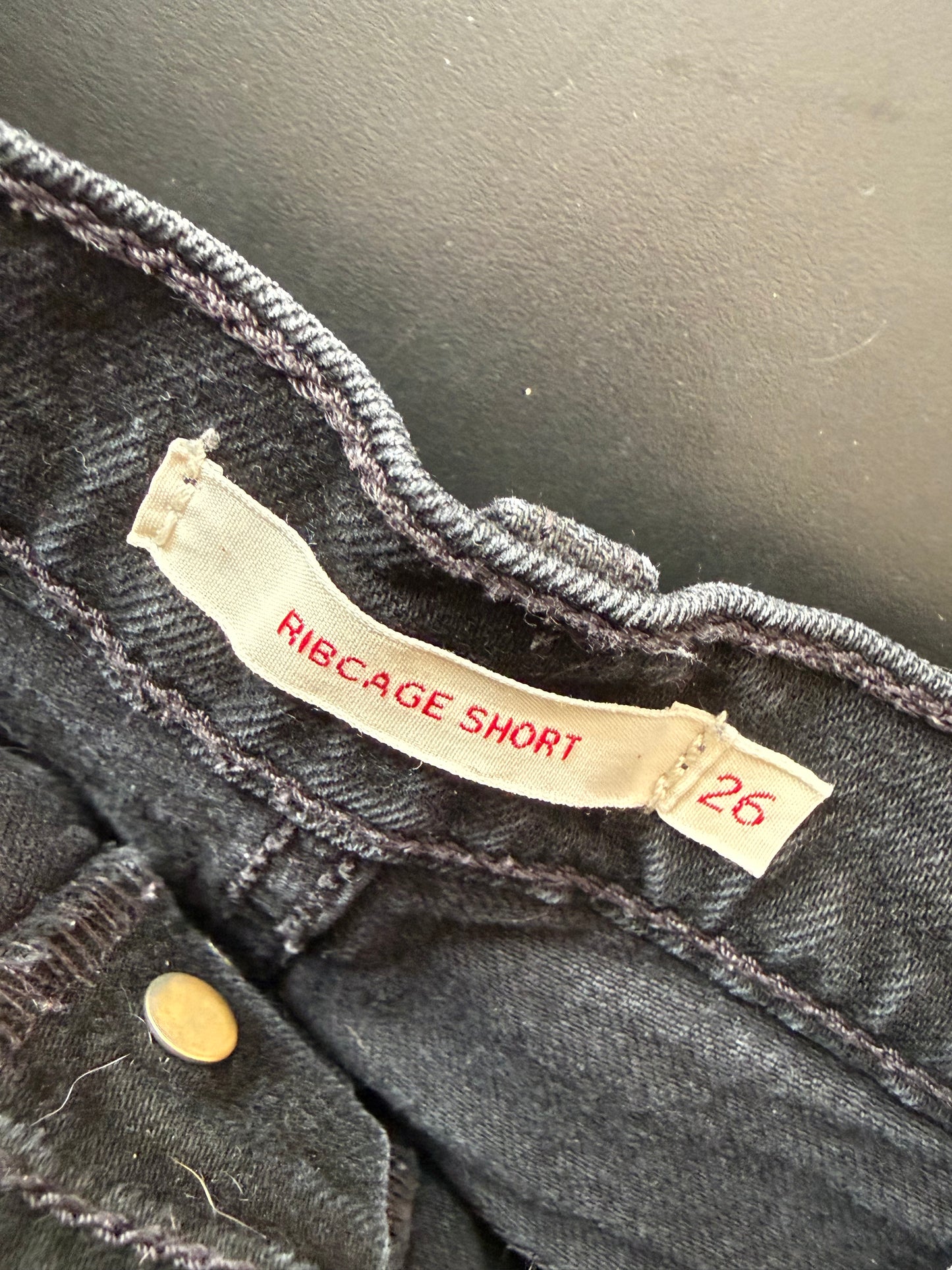 Levi’s 501 Cut Off Denim Shorts. Black. Size UK8. 26” waist.