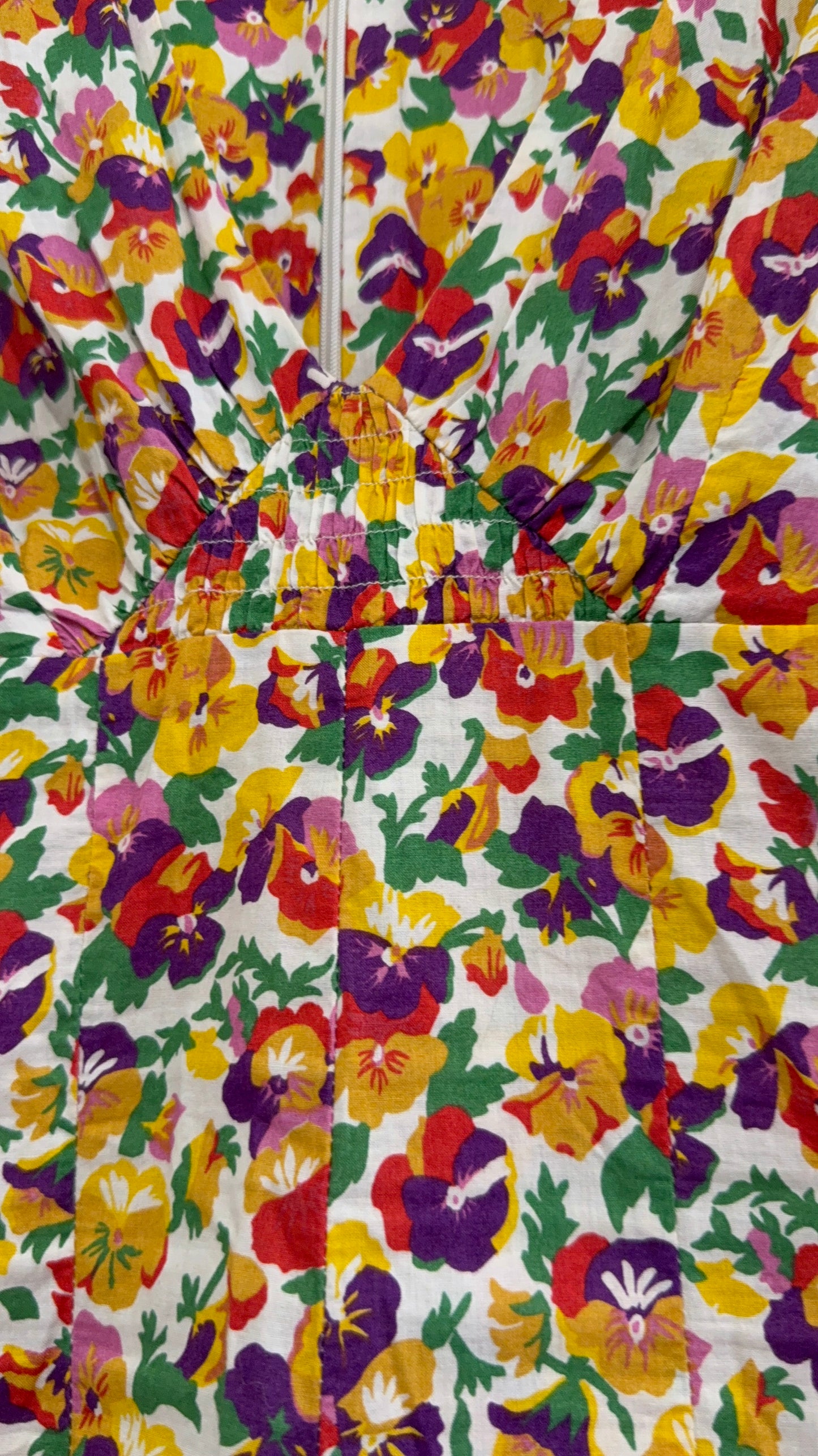 Kate Moss x Topshop pansy floral printed playsuit. Size 8.