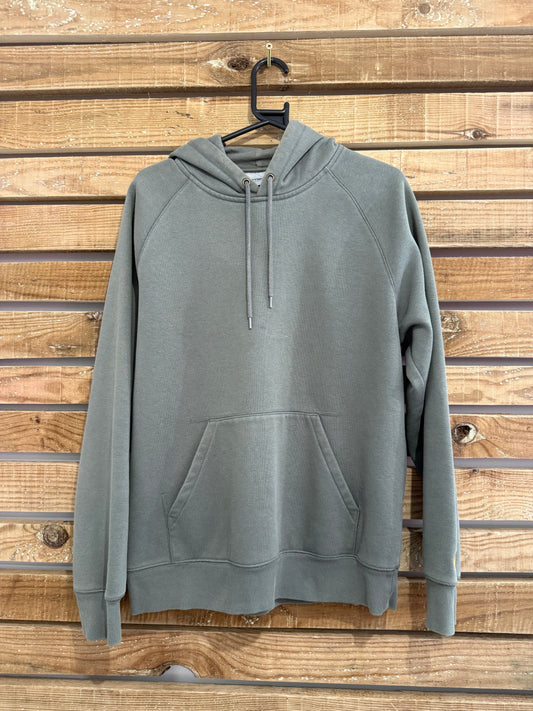 Vintage Y2K Carhartt hoodie/ hooded sweater. Khaki green. Size Medium. Workwear.
