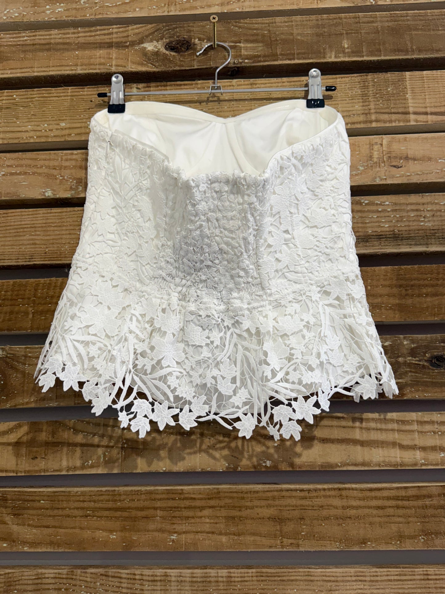 BNWT All Saints floral lace white corset top. UK10 Summer/ party/ evening.