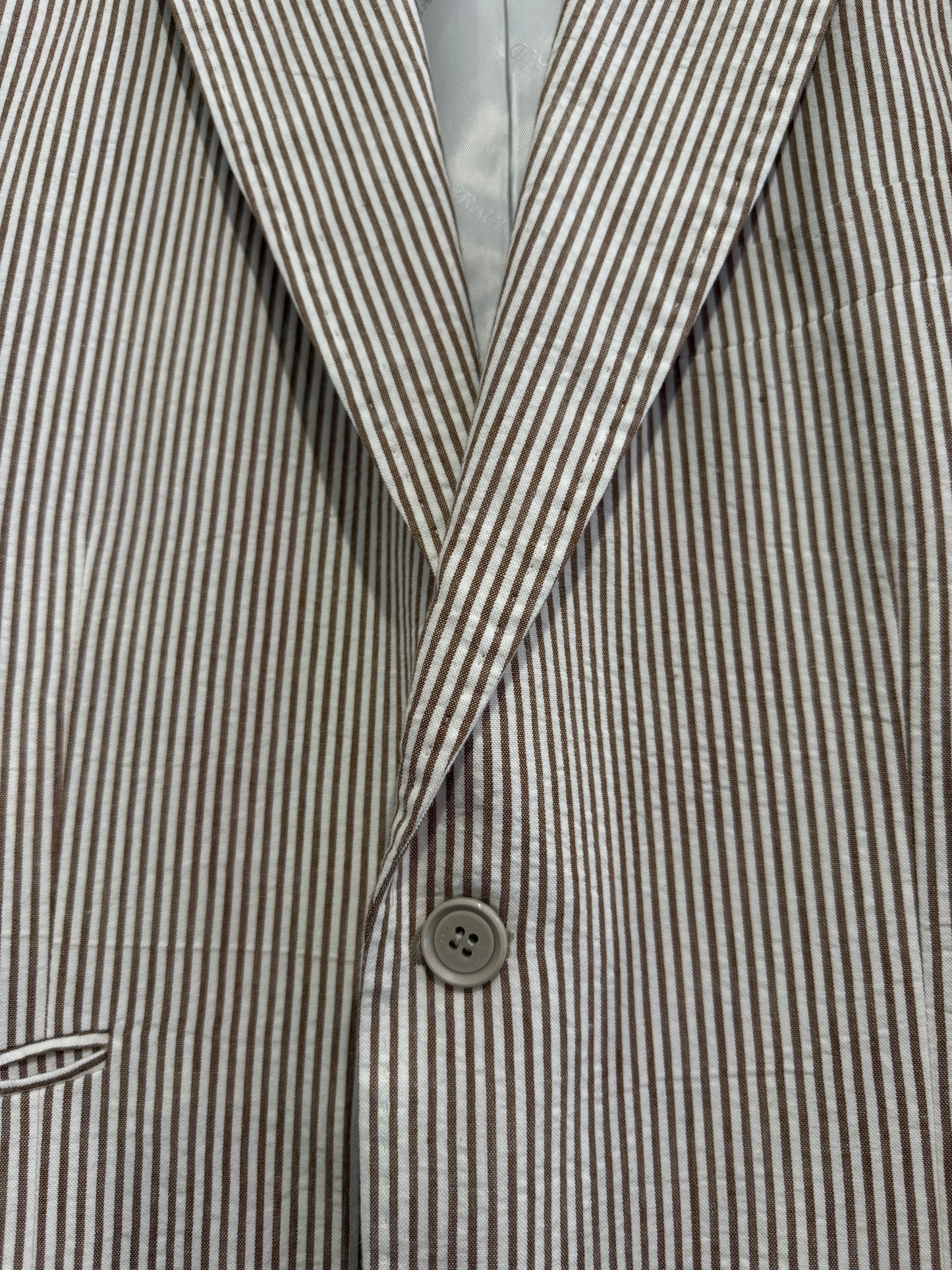 Vintage 90s Feraud pinstripe cotton Blazer/Jacket. Size 42” chest, Medium. Henley/ Polo/ Summer/wedding