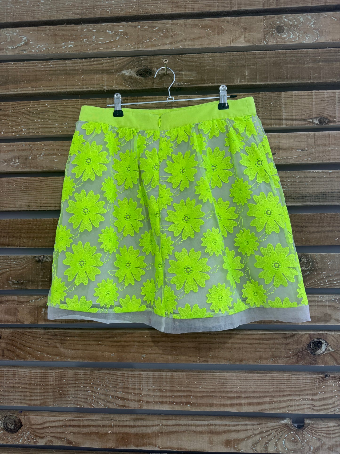 Karen Millen floral neon mini skirt. Summer/ festival. 29” waist. UK12