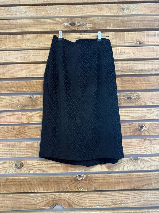 Vintage 80s Jaeger textured velour skirt. Waist 28” size UK8