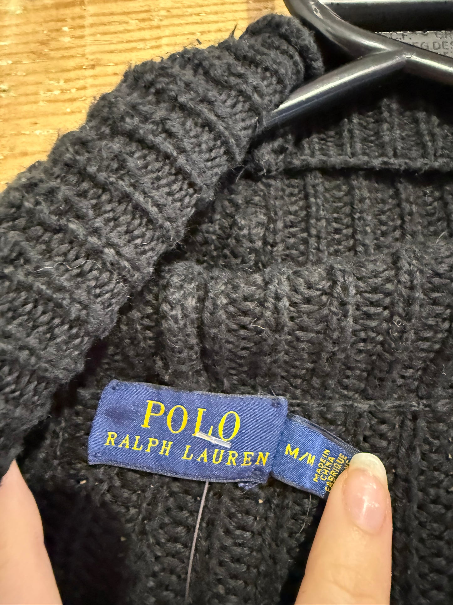 Vintage 90s Ralph Lauren buckle poncho/ shawl/ cape. Preppy/ equestrian. Black. Size medium.