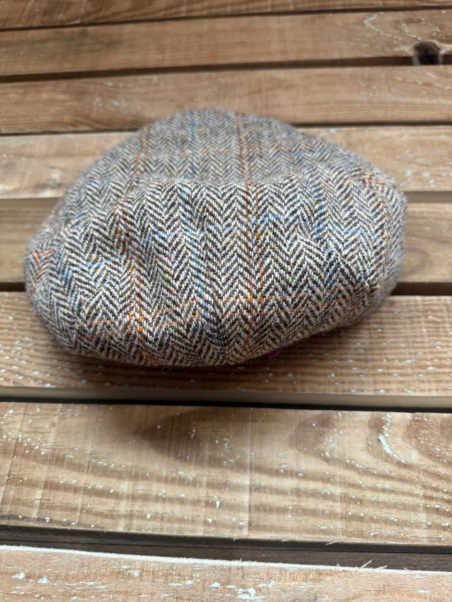 Vintage 90s Harris Tweed Flat Cap. Goodwood