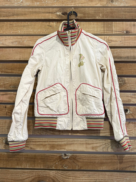 Vintage Y2K Tommy Hilfiger snake bomber Jacket. Size Small.