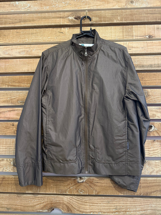 Vintage Y2K RARE Red or Dead metallic harrington jacket. Size Small.