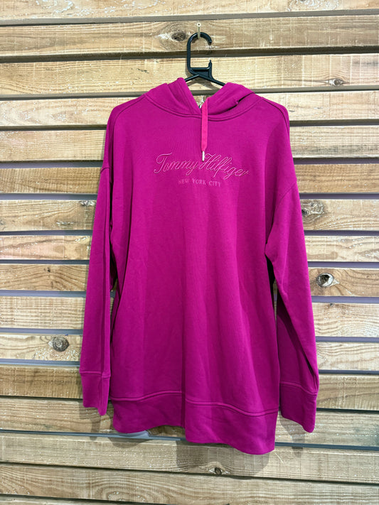 Vintage Y2K Tommy Hilfiger embroidered Spell-out logo hoodie/ hooded sweater.