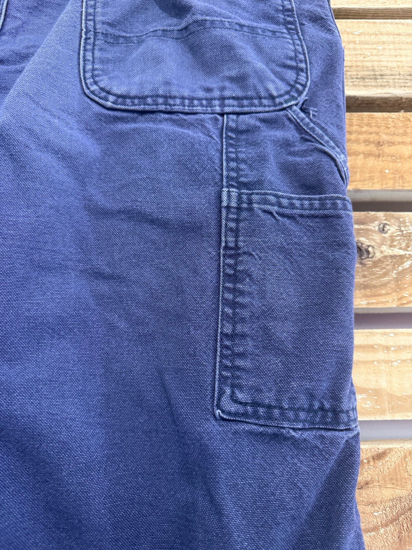 Vintage 90s Carhartt Fire Resistant Carpenter Blue Trousers/ Pants. Workwear. Waist: 36” Leg: 32”