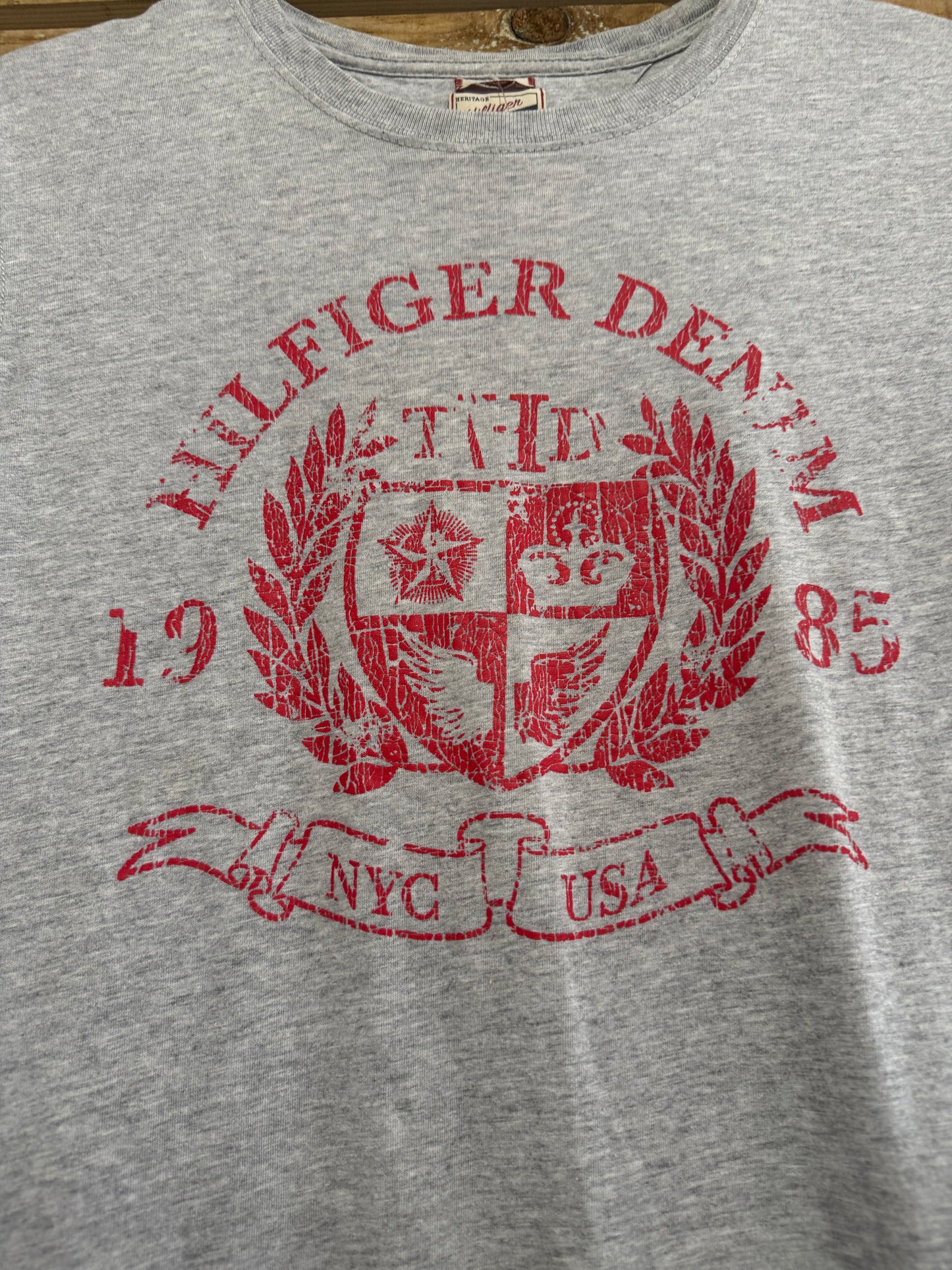 Vintage Y2K Tommy Hilfiger spell-out  logo T-shirt. Size Medium.