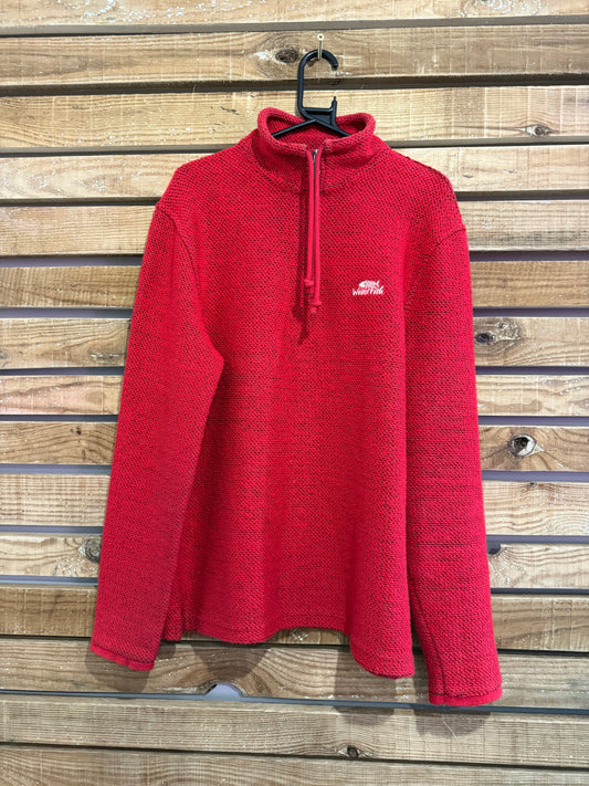 Vintage Y2K Weird Fish 1/4 zip jumper/ sweater. Size Small.