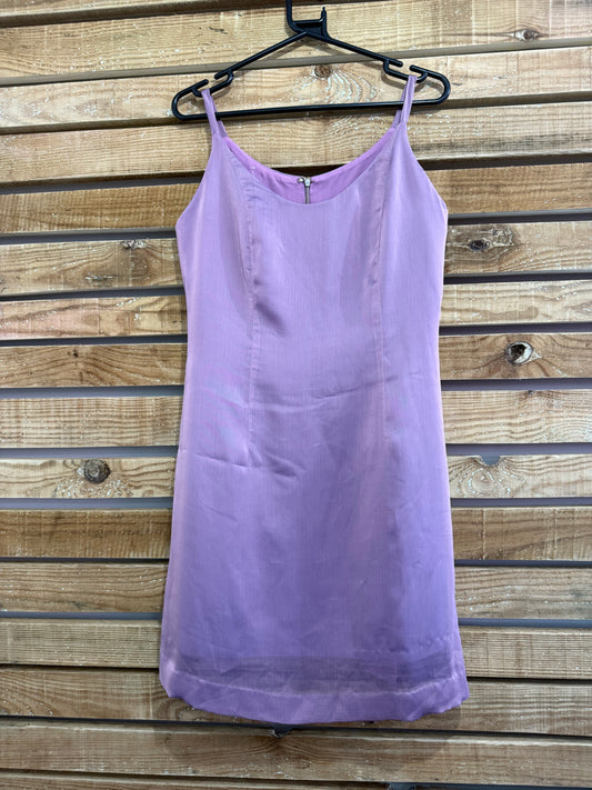 Vintage 80s silk party dress. Purple. Prom/ summer. Size 12.