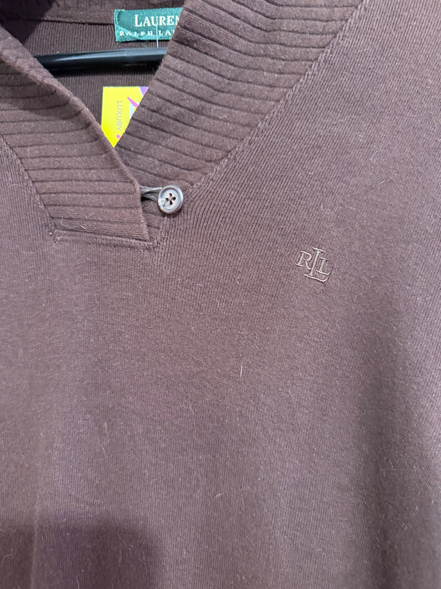 Vintage Y2K Ralph Lauren Knitted jumper dress. Brown. Free sizing up to a 12. Winter.