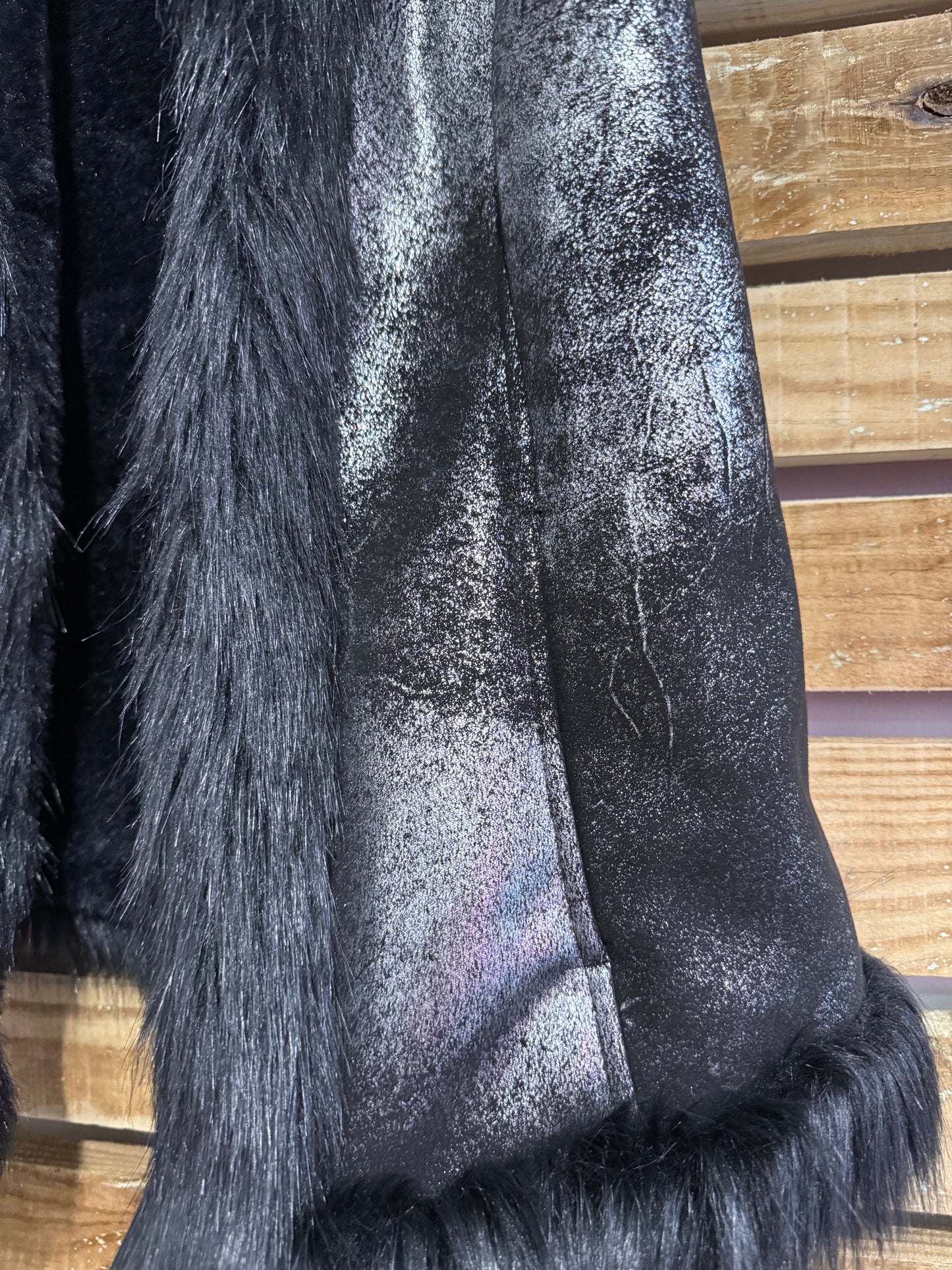 Vintage Y2K Faux Fur/ sheepskin Gilet/Sleeveless Jacket/ Gilet. Size 12. Festival.