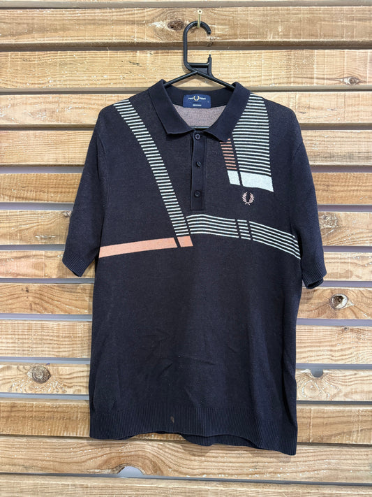 Fred Perry reissue knitted polo t-shirt. Vintage style 70s. Size Large