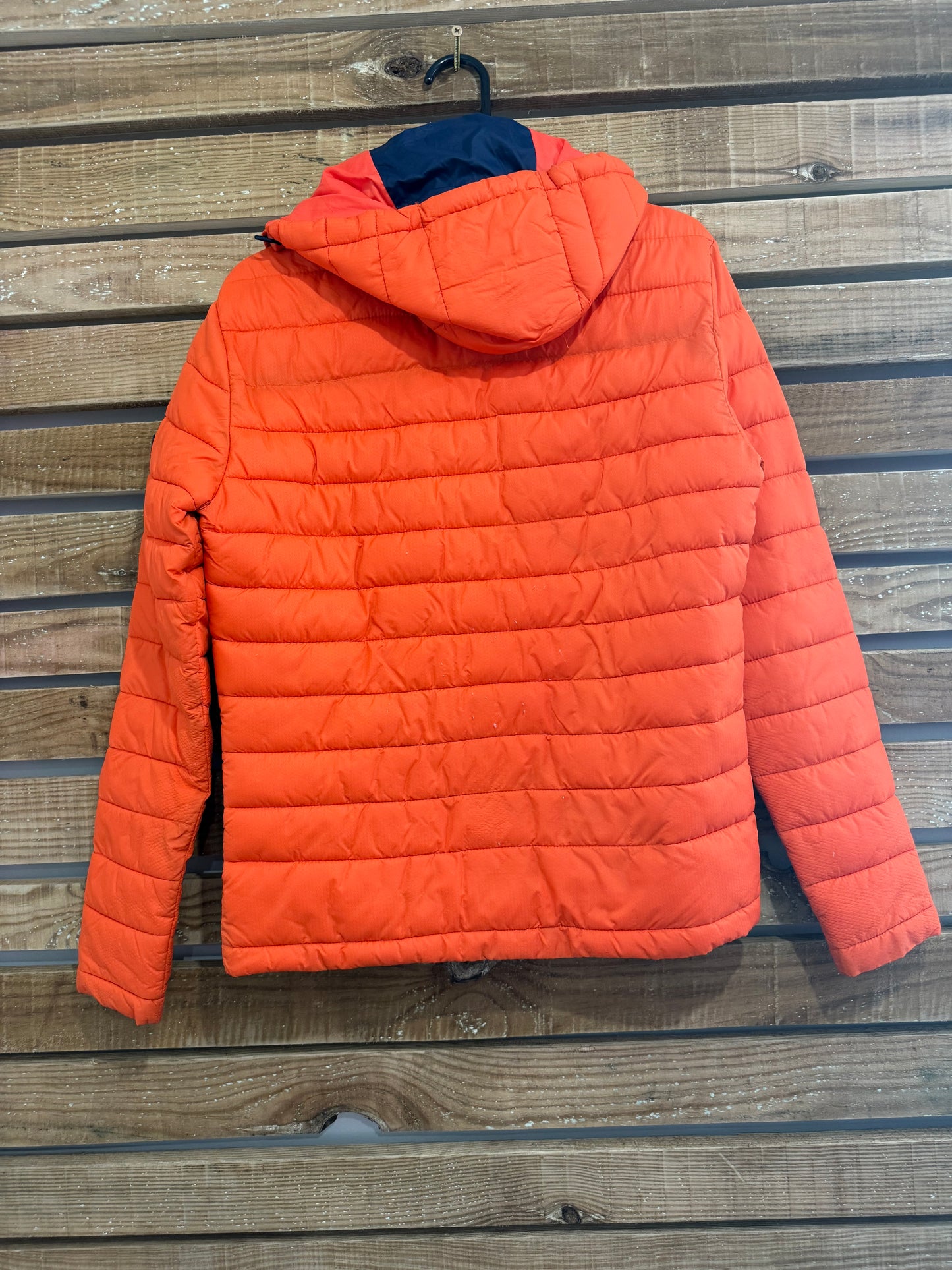Superdry puffer jacket/ coat. Orange Size Small.