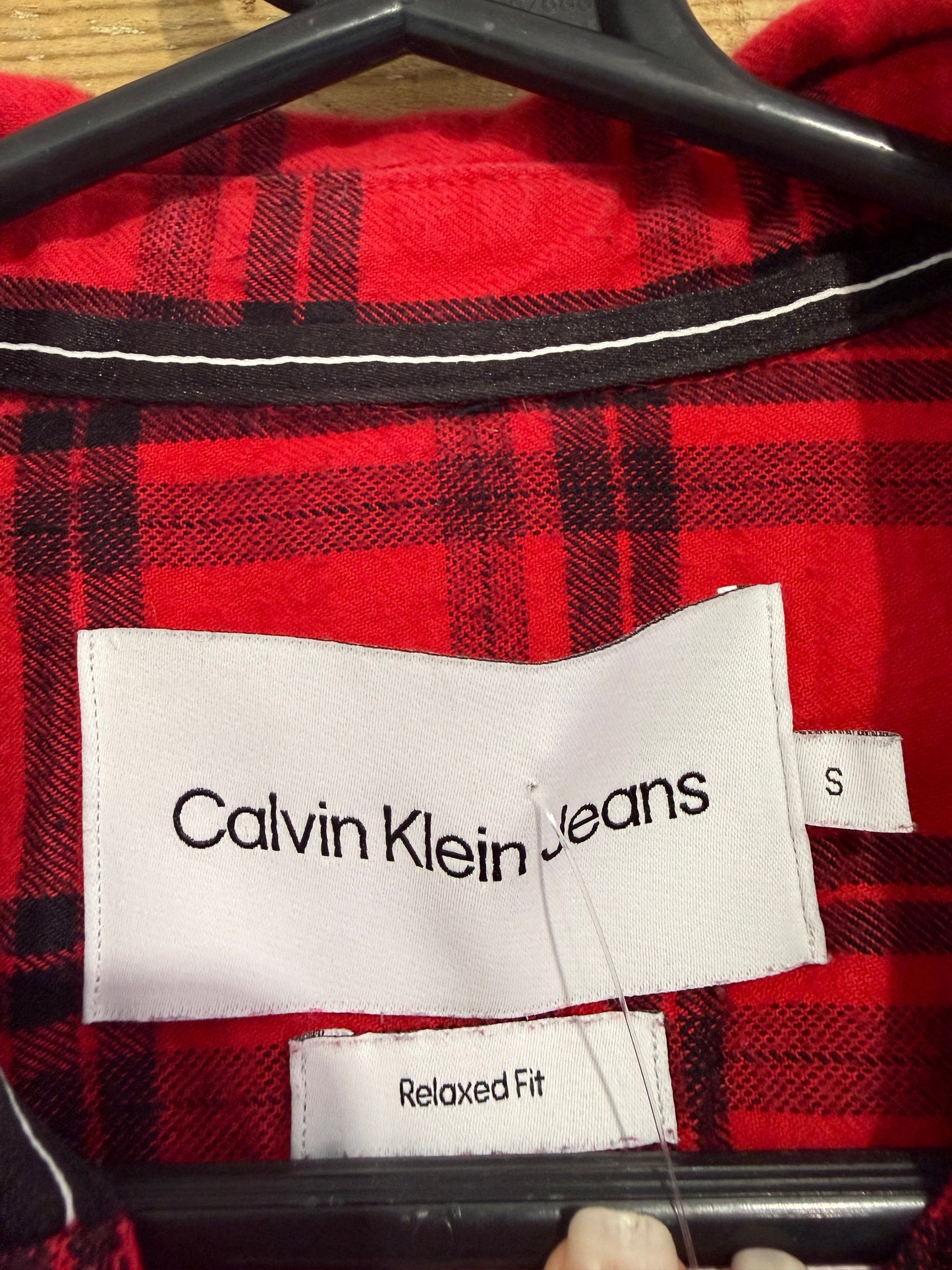 Calvin Klein checked tartan/ plaid button up shirt. Size Small.