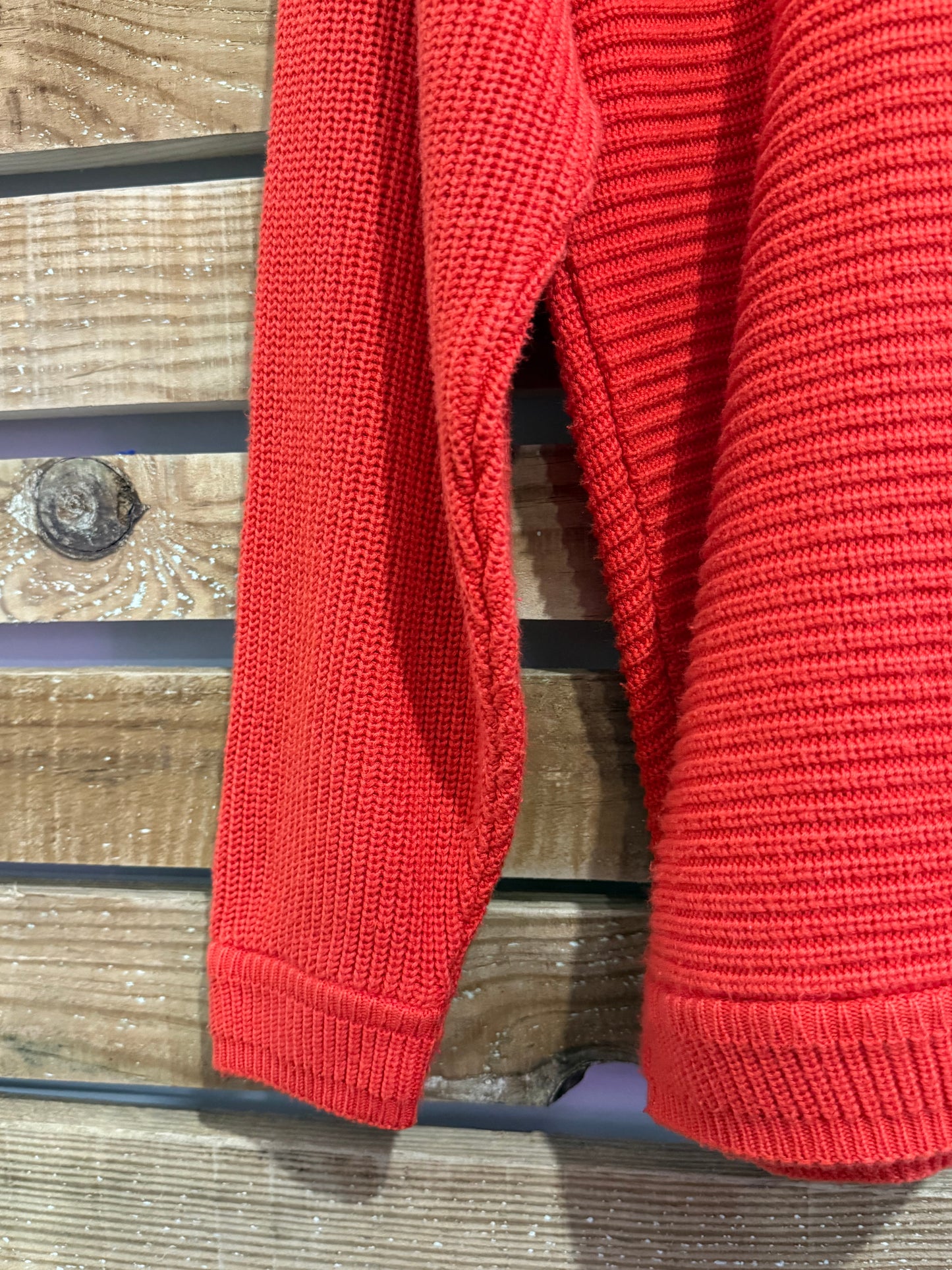 Vintage 90s Carlo Colucci Knit Red Cable Knit Jumper. Size XL