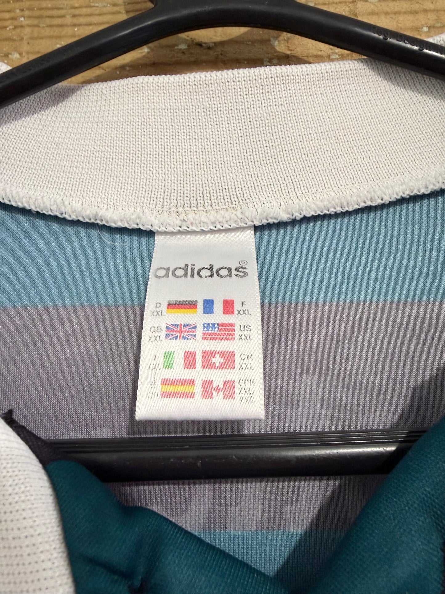 Vintage 90s Adidas German Football top/ t-shirt. Size XXL. World Cup.