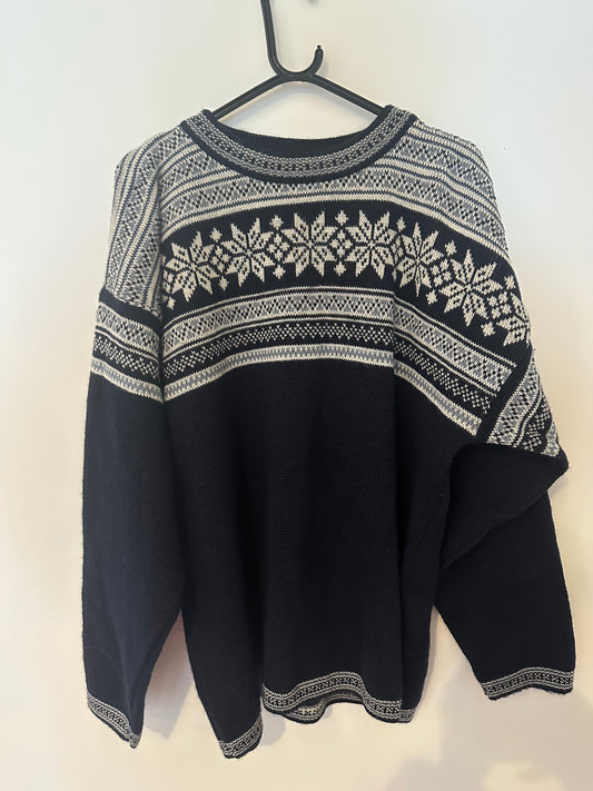 Vintage 90s Icelandic fair-isle Knit Jumper. Size XL