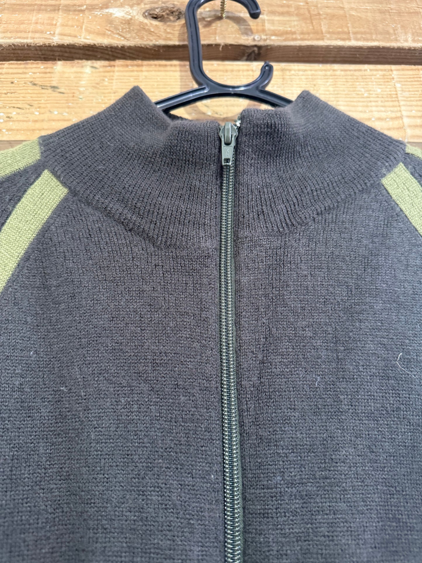 Vintage Y2K Timberland zip up knit cardigan/ jumper. Green. Size XL.