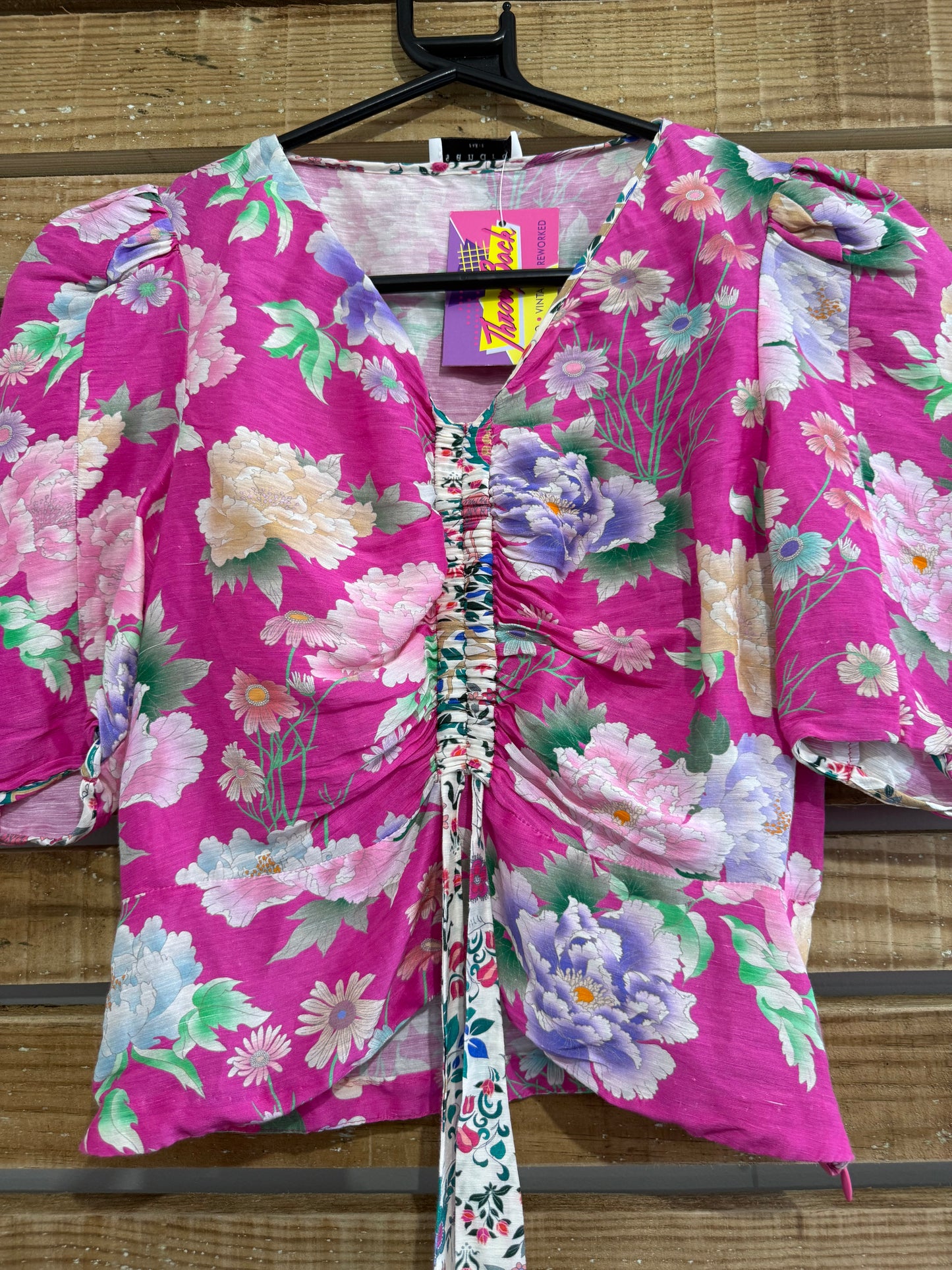 Sandro floral pink peony top. Size Small. Summer