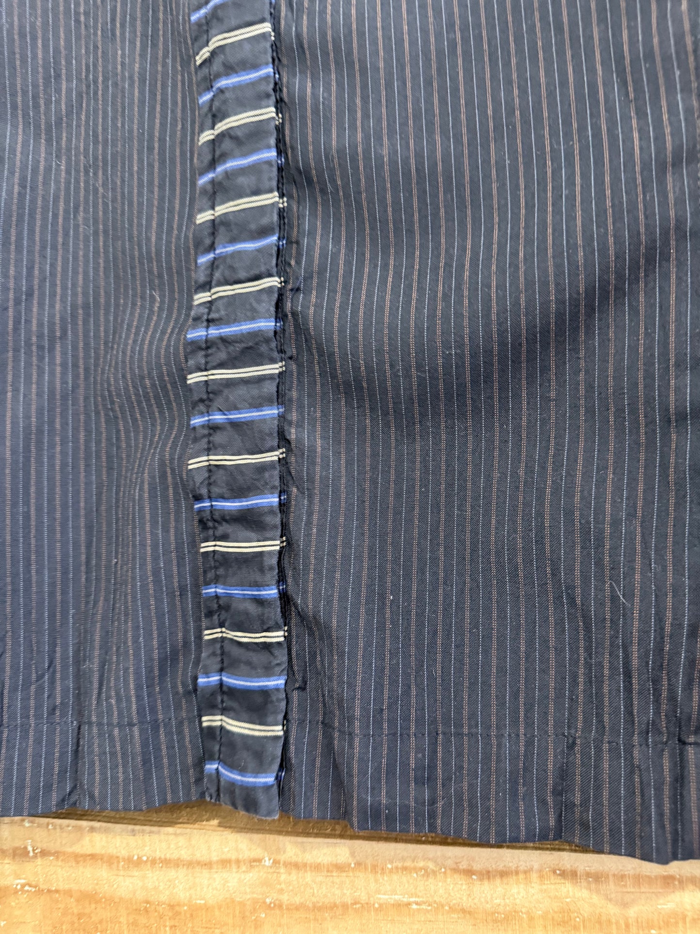 Vintage Y2K Verge stripe button up blouse/ shirt. Corset style back. Size medium.
