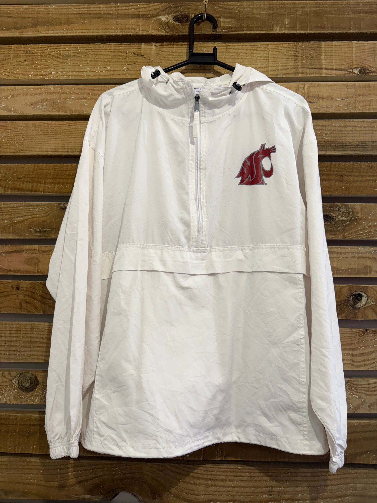 Vintage 90s 1/4 zip Champion Cougs windbreaker/ shell jacket. Size Large. Festival. USA.