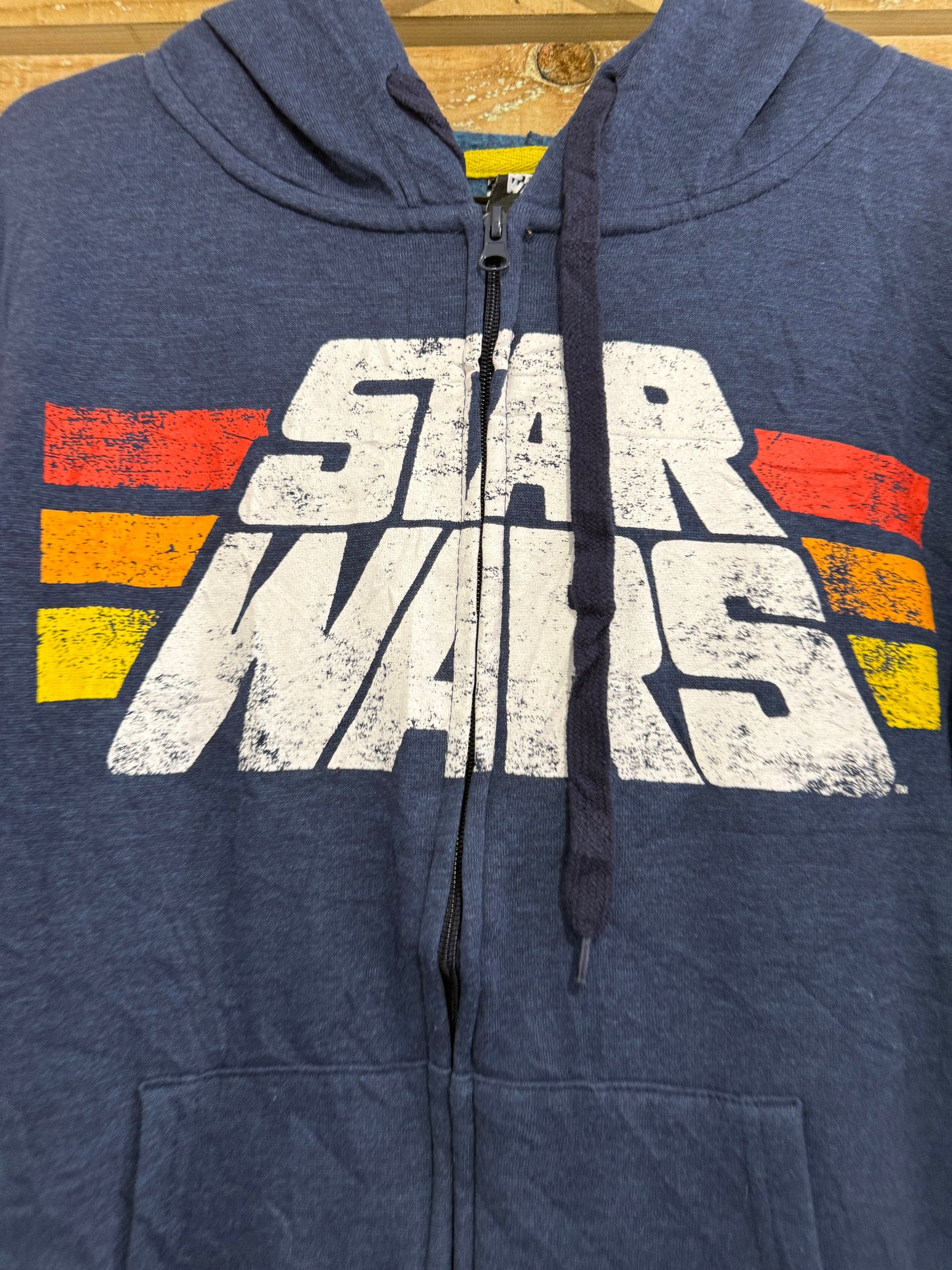 Vintage Y2K Star Wars logo hoodie. Hooded sweater. Navy. Size Medium.
