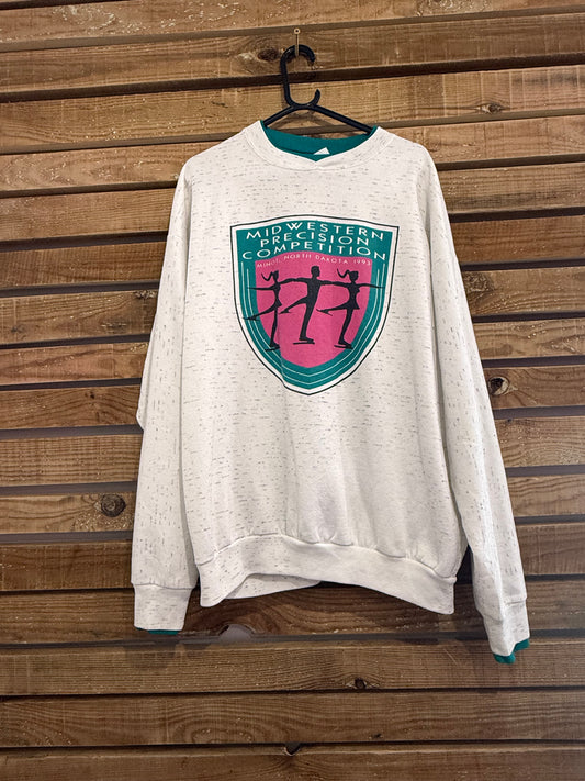 Vintage 80s Midwestern print Motif Sweater/ Sweatshirt. Size XL. USA