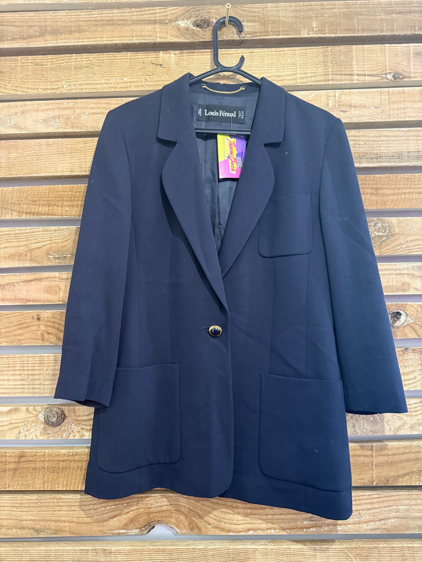 Vintage 80s Louis Feraud button up blazer/ jacket. UK12