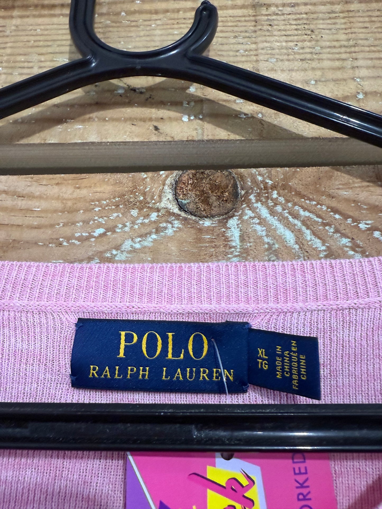 Vintage 90s Ralph Lauren jumper/ sweater. Pink Size XL