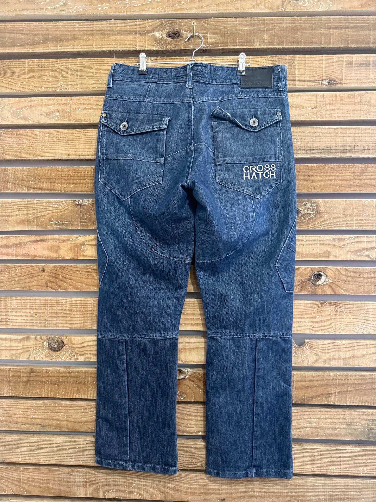 Vintage 90s Crosshatch cargo jeans. Grunge/ Skater. Waist: 34” Leg: 30”