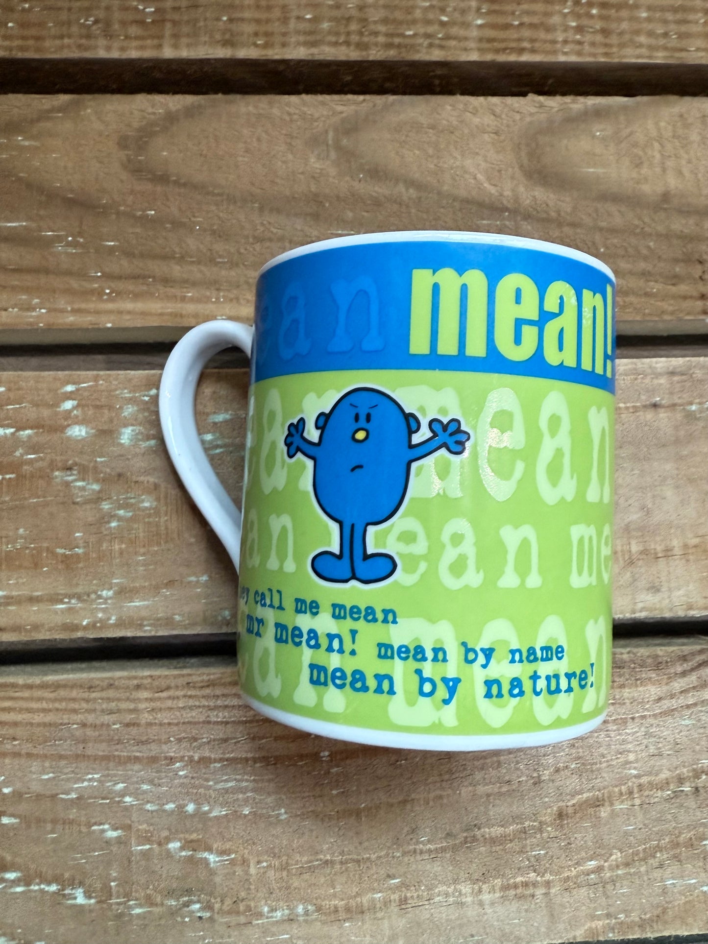 Vintage Y2K Mr Men - Mr Mean Mug.