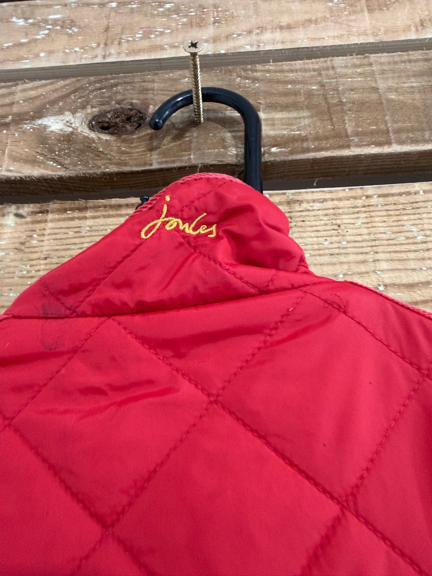 Joules Burghley quilted Jacket/Coat. Red. Horse riding. Size 12.