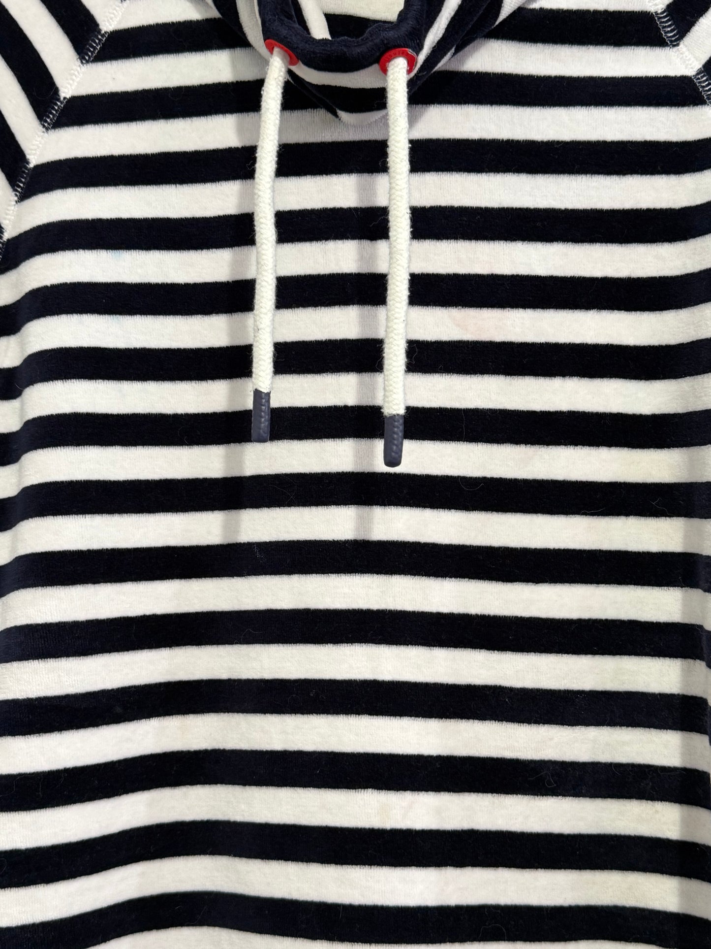 Joules velour striped funnel neck jumper/ top. Size UK10