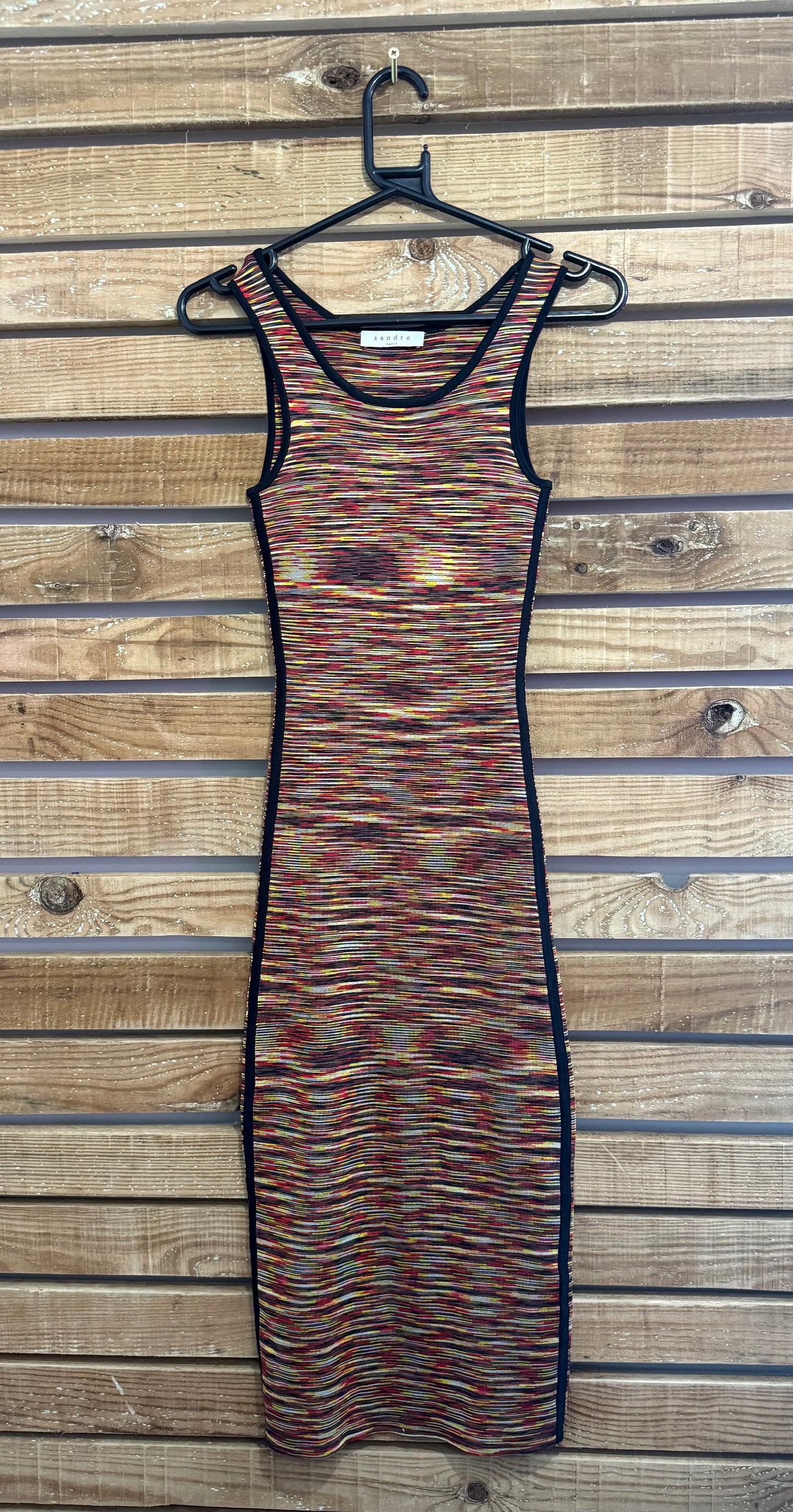 Sandro striped body con maxi dress. Summer/evening/wedding. Size 6-8