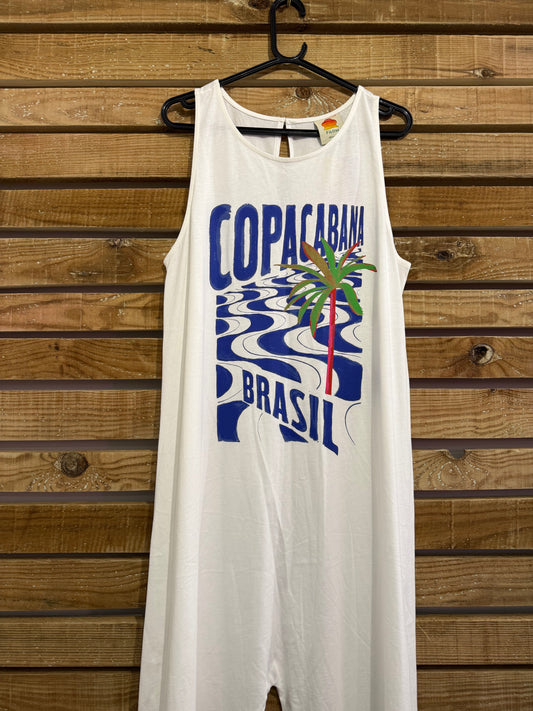 Farm Rio Copacabana printed jersey jumpsuit/ romper/ playsuit. Free sizing.