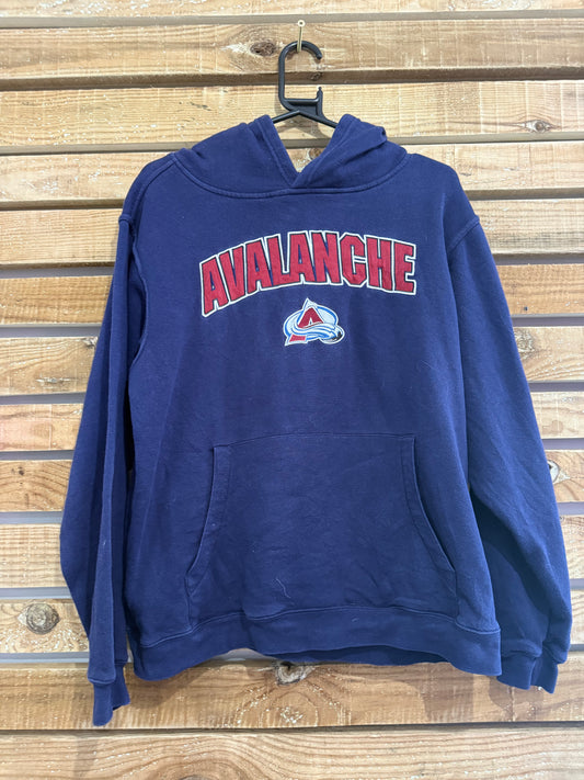 Vintage 90s NHL Avalanche hoodie/ hooded sweater. Size XL.