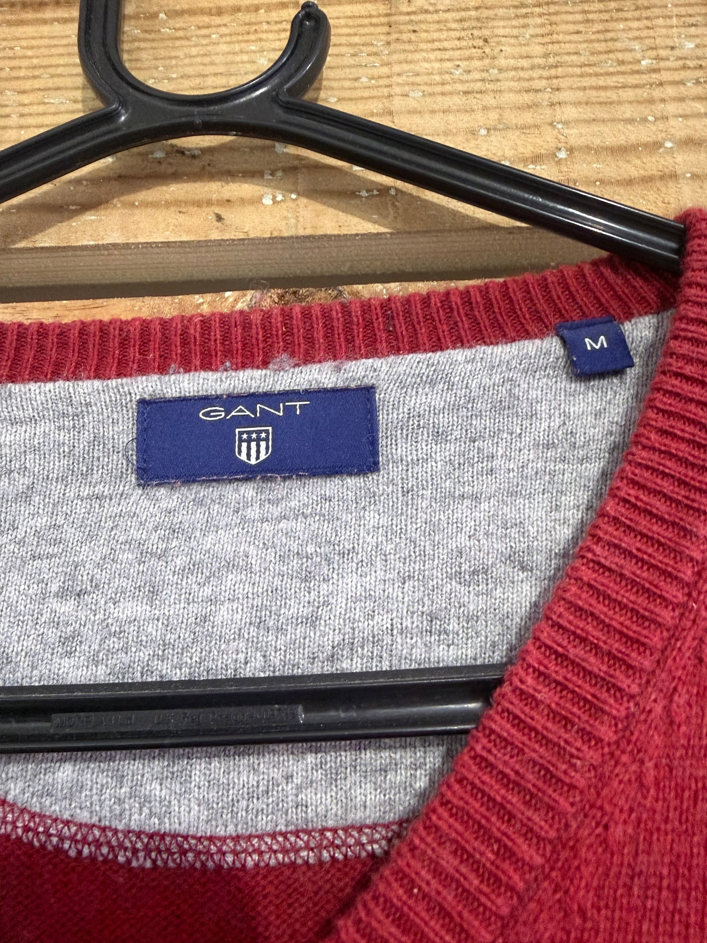 Gant wool knitted jumper/ sweater. Rust colour. Size Medium.