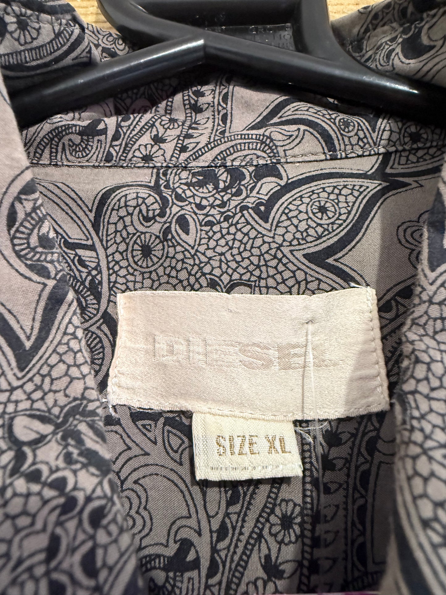Vintage Y2K Diesel paisley patterned button up shirt. Size XL.
