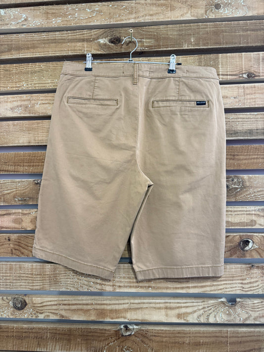 Hollister chino shorts. 34” waist. Beige. Golf/summer/holiday.