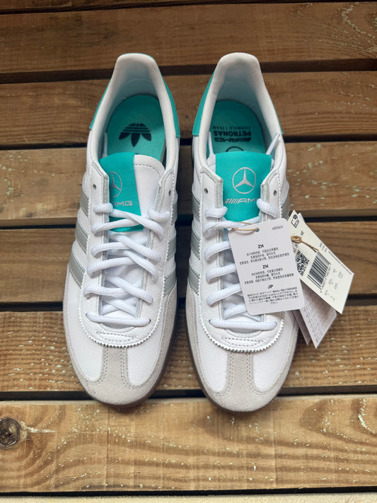 RARE BNWT Adidas x AMG Spezials race team white trainers/ sneakers. F1.Size UK6.5.