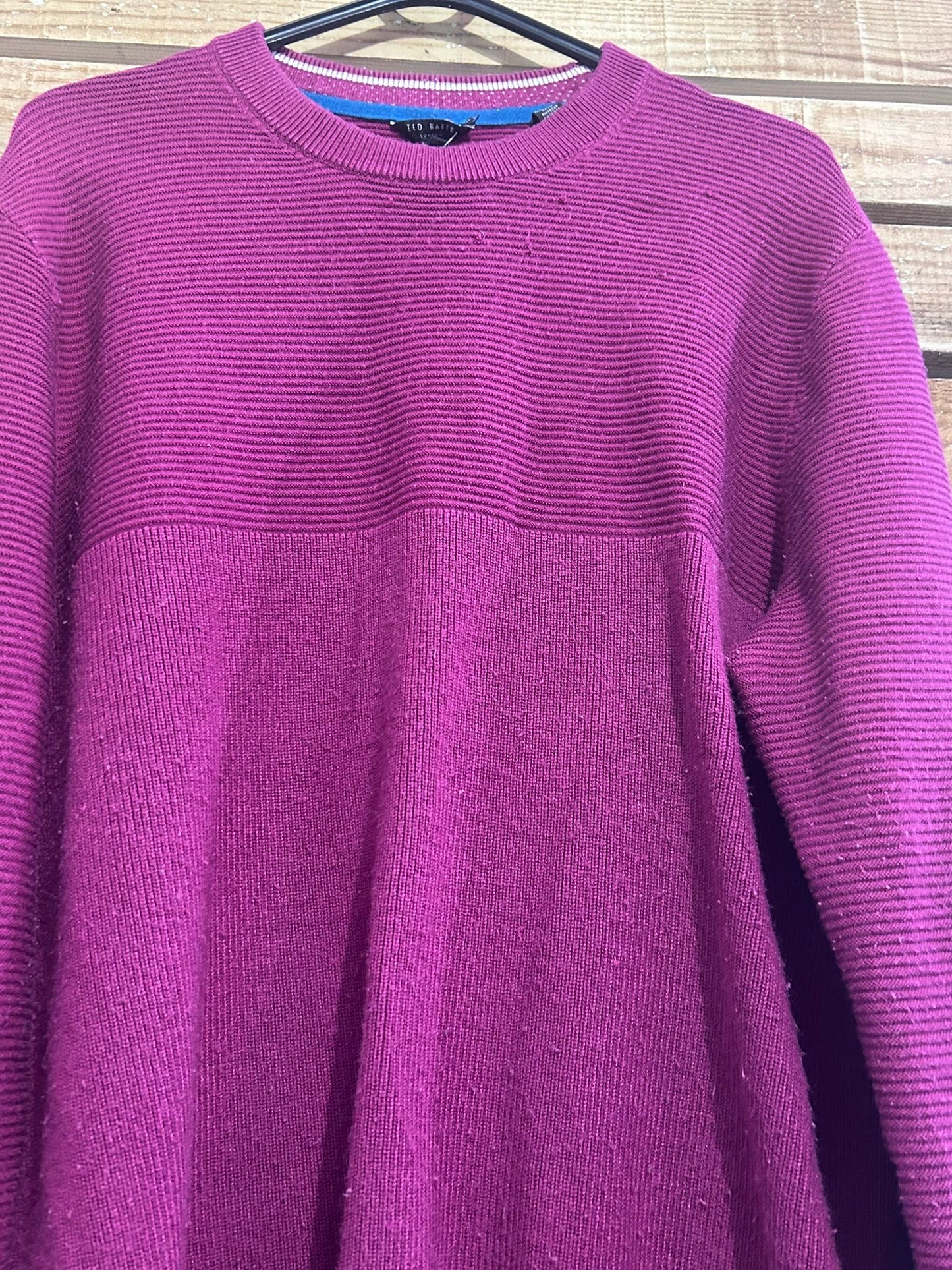 Ted Baker knit jumper/ sweater. Purple. Size large.