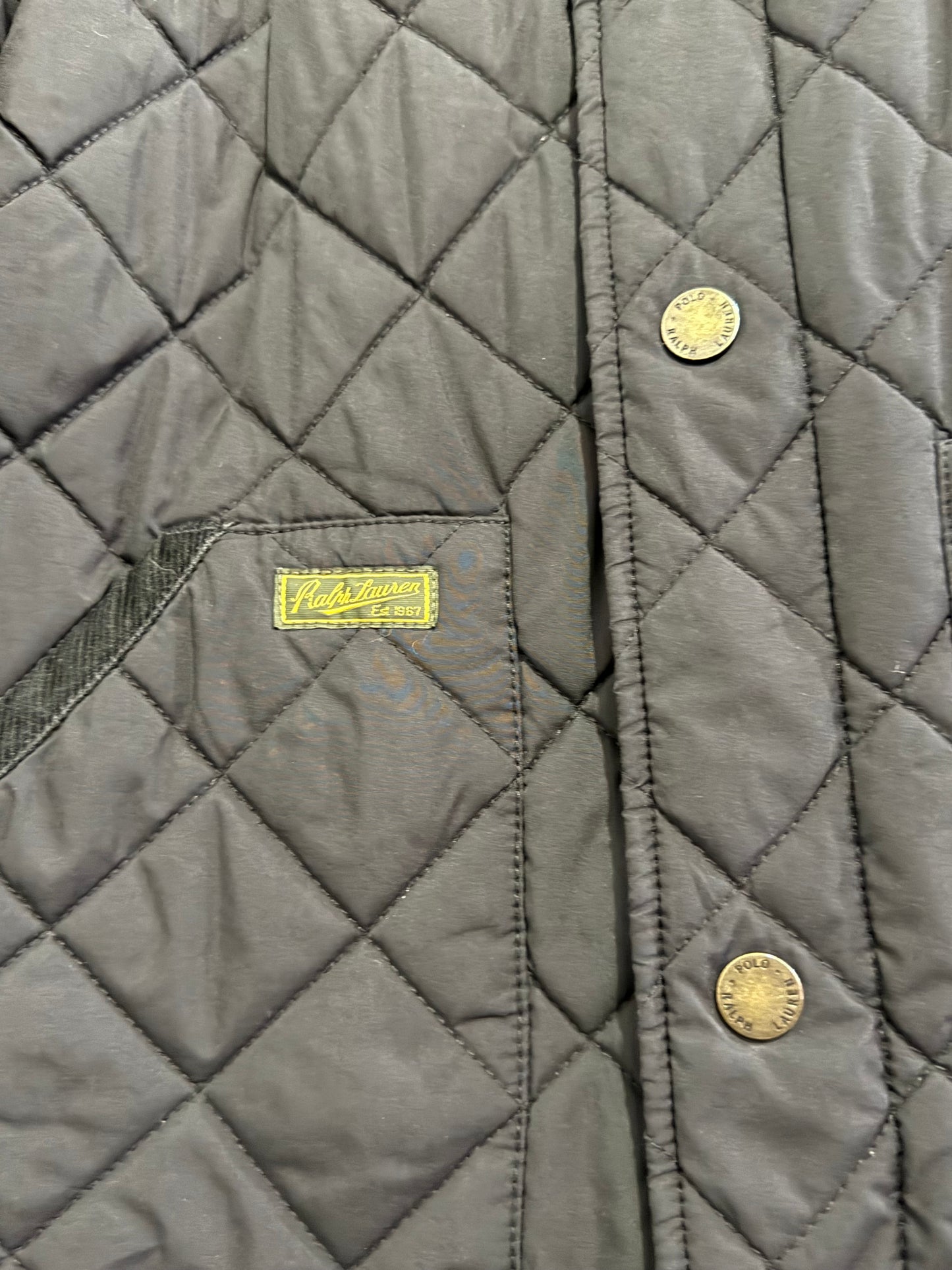 Vintage Y2K Ralph Lauren quilted jacket. Black. Size Large (14/16.)